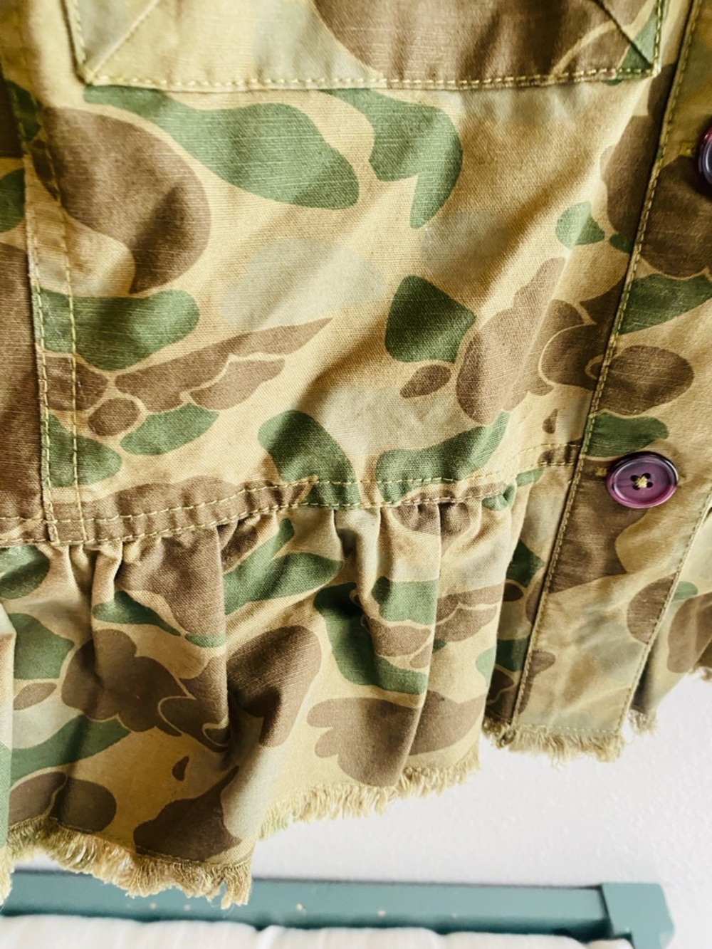 Coffee Shop Camo Floral Embroidered Tassel Jacket - Picture 9 of 11